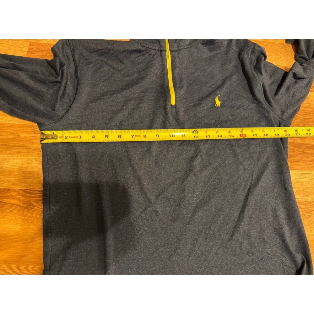 Polo Ralph Lauren Performance 1/4 Zip Pullover Gray M‎ Athletic Logo Top Gym - Picture 7 of 9